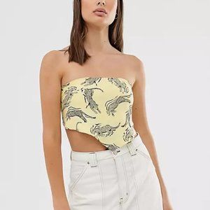 ✨HP✨ Obey Leopard Print Scarf Tube Top